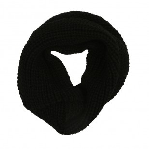 Braga de cuello unisex, de punto de alta calidad,tacto suave y flexible, firma" DEVOTA & LOMBA",col.negro